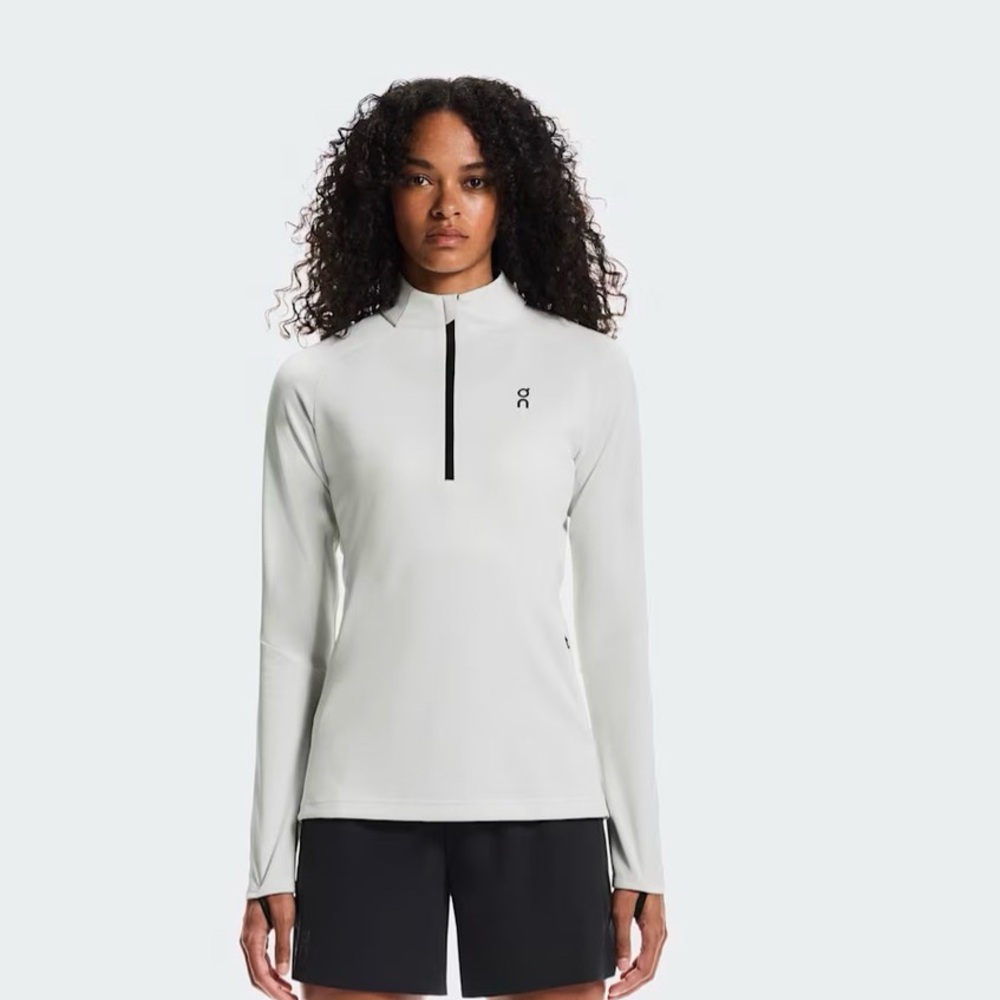On Running Beige Quarter-Zip Top